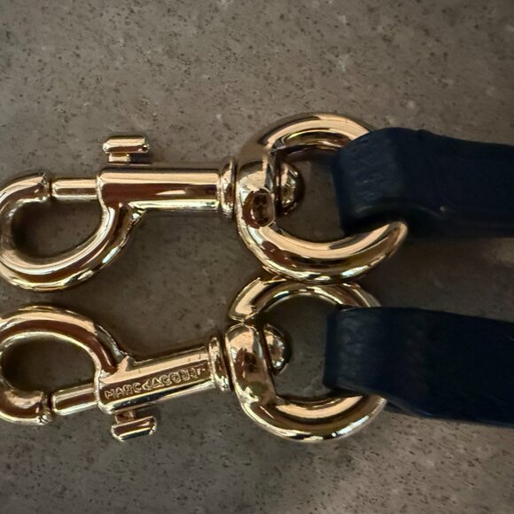 AUTH Marc Jacobs Mini Grind Tote Navy Pebbled Leather w/ Lock/Key Charms & COA - Picture 11 of 13